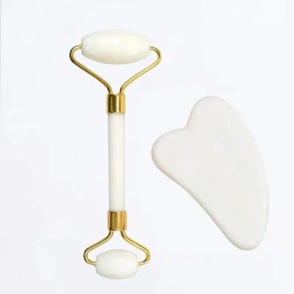 Premium Natural Jade Roller  Face Gua Sha Stone Body Neck Massager Eye Care Spa Massage Tools AntiA 6