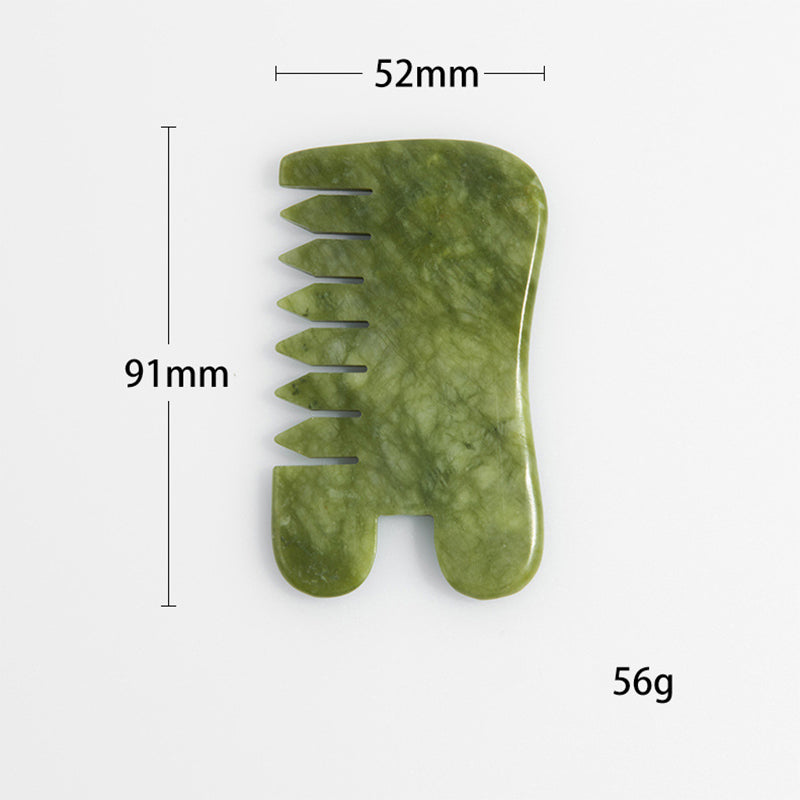 Natural Jade Comb Gua Sha Board Jade Massager for SPA Acupuncture Body Scraping Gouache Scraper Facial Skin Beauty Tool