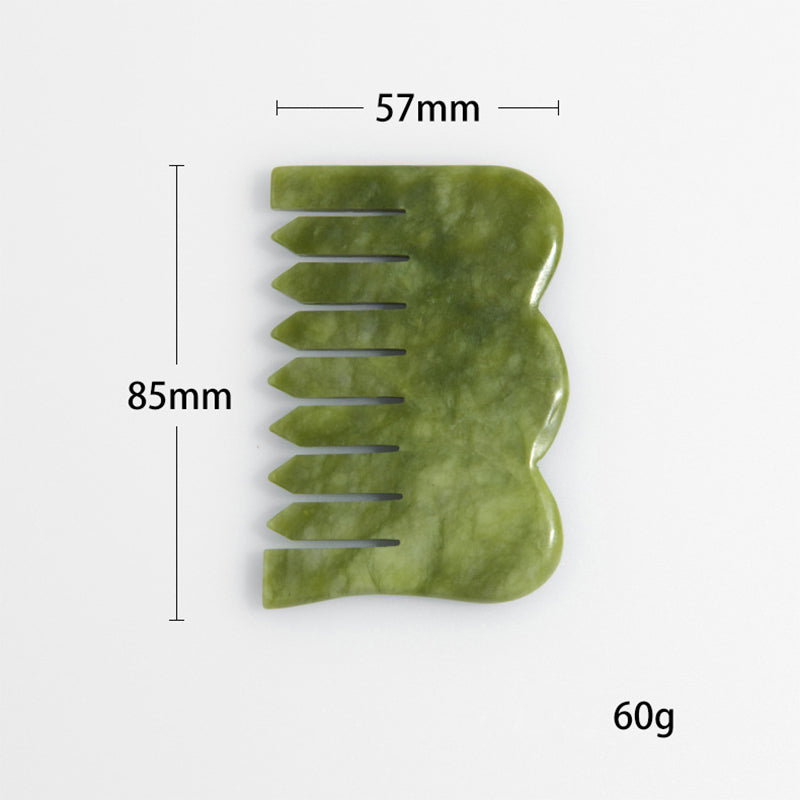 Natural Jade Comb Gua Sha Board Jade Massager for SPA Acupuncture Body Scraping Gouache Scraper Facial Skin Beauty Tool