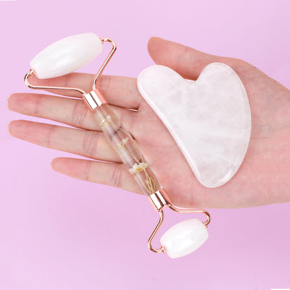 Natural Jade Gua Sha  Jade Roller Set Facial Massager For Skin Care Neck  Body Beauty Tools Slim Li 4