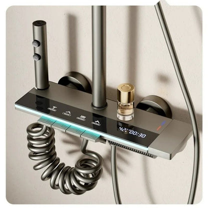 Grey Smart Digital Display Shower System With Four Functions 1