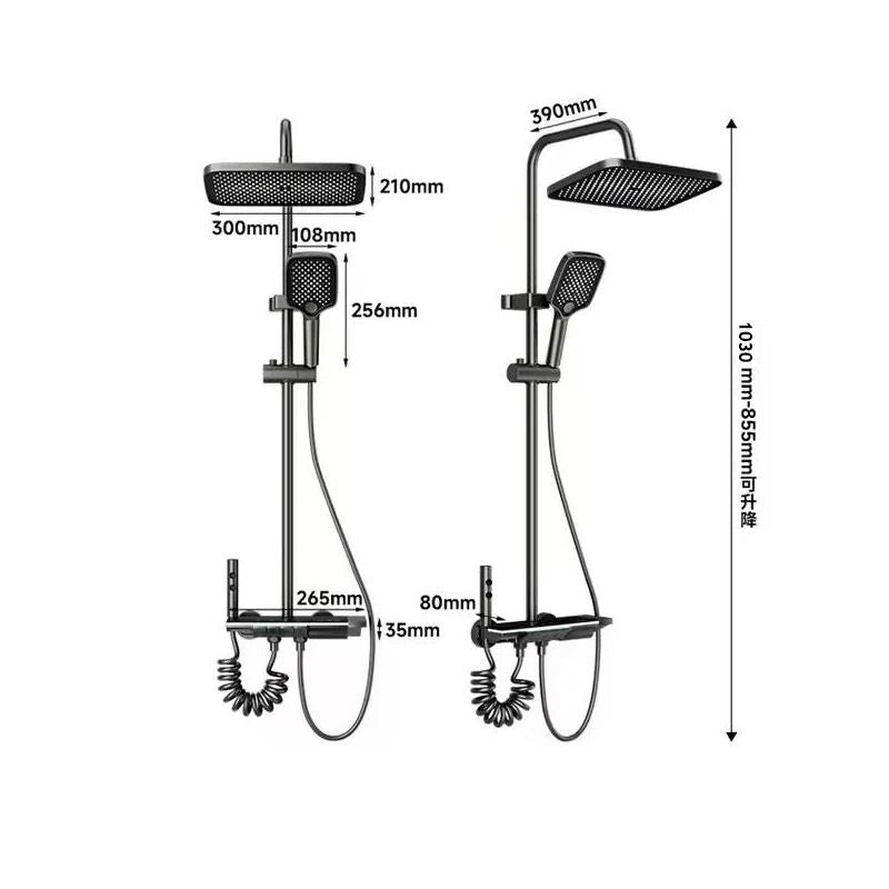 Grey Smart Digital Display Shower System With Four Functions 5