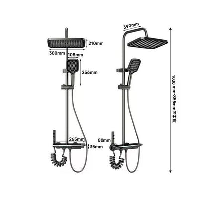 Grey Smart Digital Display Shower System With Four Functions 5
