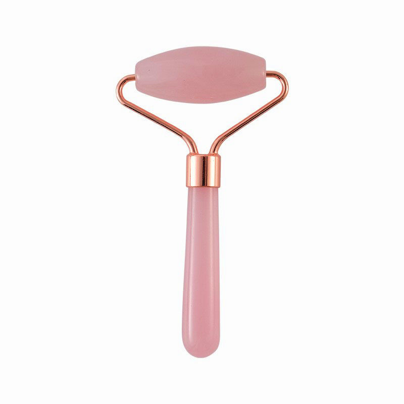 Pink Natural Resin Jade Roller Gua Sha Scraper Set Face Lift Massager AntiWrinkle  Double Chin Remo 12