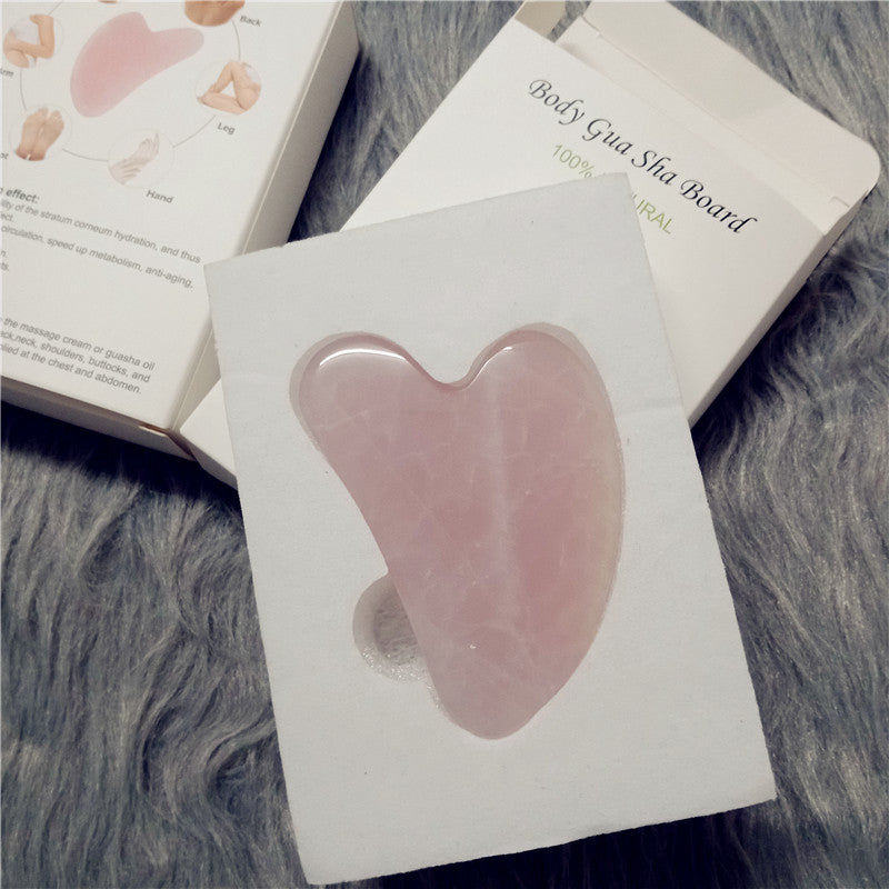 High-quality Quartz Jade Roller Massager For Face Body, Natural Anti-aging Stone Guasha Scraper Massage Tools