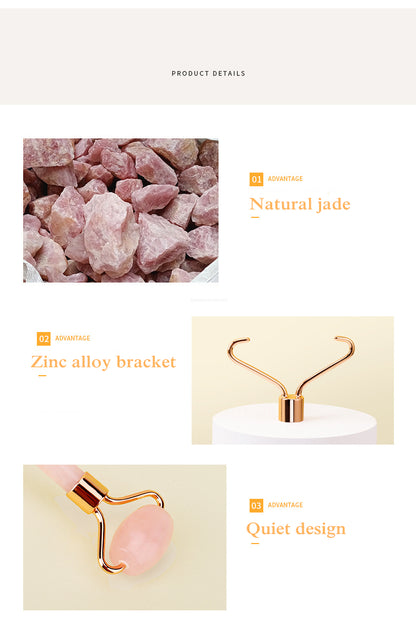 High-quality Quartz Jade Roller Massager For Face Body, Natural Anti-aging Stone Guasha Scraper Massage Tools