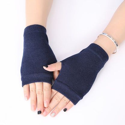 Womens Stylish Hand Warmer Winter Gloves, Arm Crochet Knitting Faux Wool Mitten with Warm Fingerless Glove Twist Pattern