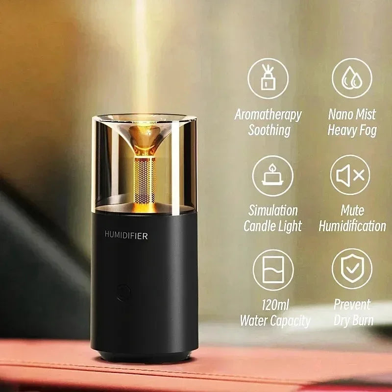 USB Powered Ultrasonic Diffuser, Electric Essential Oil Spray for Aromatherapy, Compact for Household, Cars