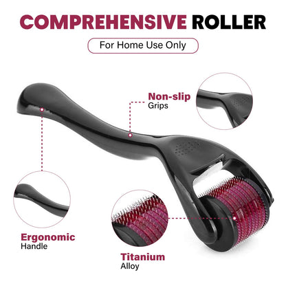 Professional Titanium Micro Needling Roller Derma Roller Dermaroller Hair Regrowth & Beard Growth Therapy