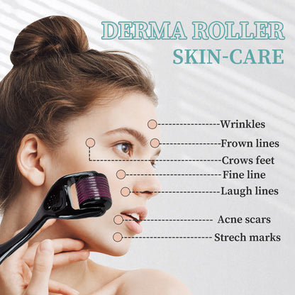 Professional Titanium Micro Needling Roller Derma Roller Dermaroller Hair Regrowth & Beard Growth Therapy