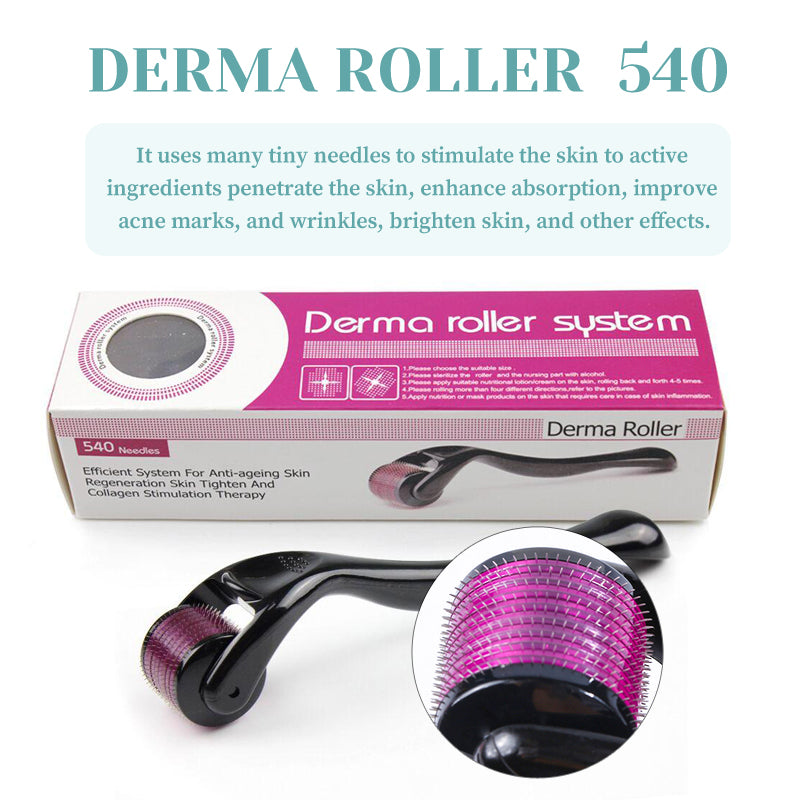 Professional Titanium Micro Needling Roller Derma Roller Dermaroller Hair Regrowth & Beard Growth Therapy