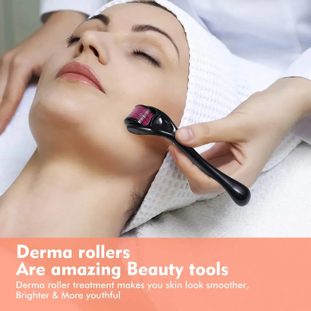 Healthy Care Derma Roller Needle Instrument Titanium Microneedle Skin Care Tool For Face Fine Line  1