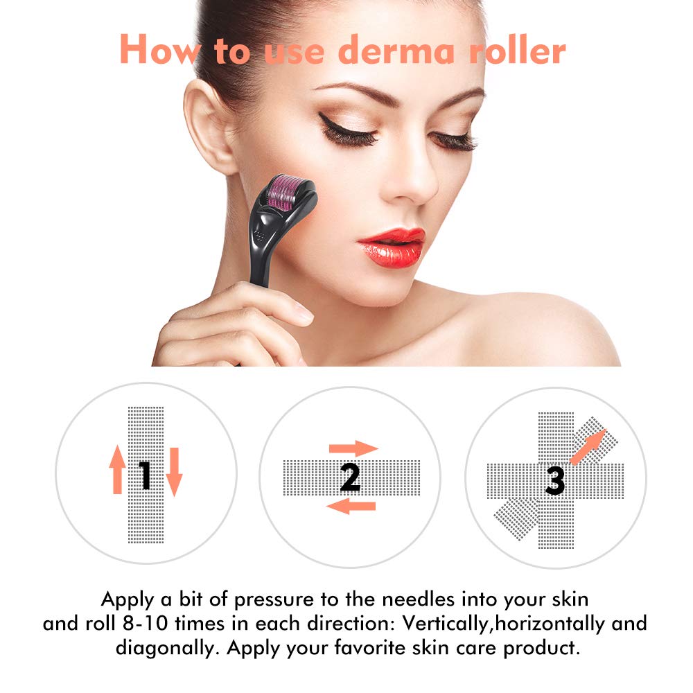 Healthy Care Derma Roller Needle Instrument Titanium Microneedle Skin Care Tool For Face Fine Line  3