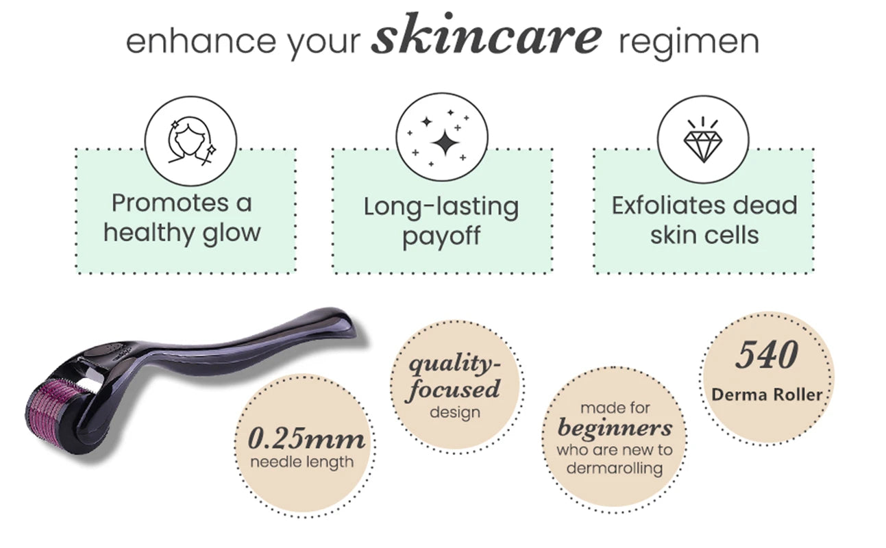 Healthy Care Derma Roller Needle Instrument Titanium Microneedle Skin Care Tool For Face Fine Line  4