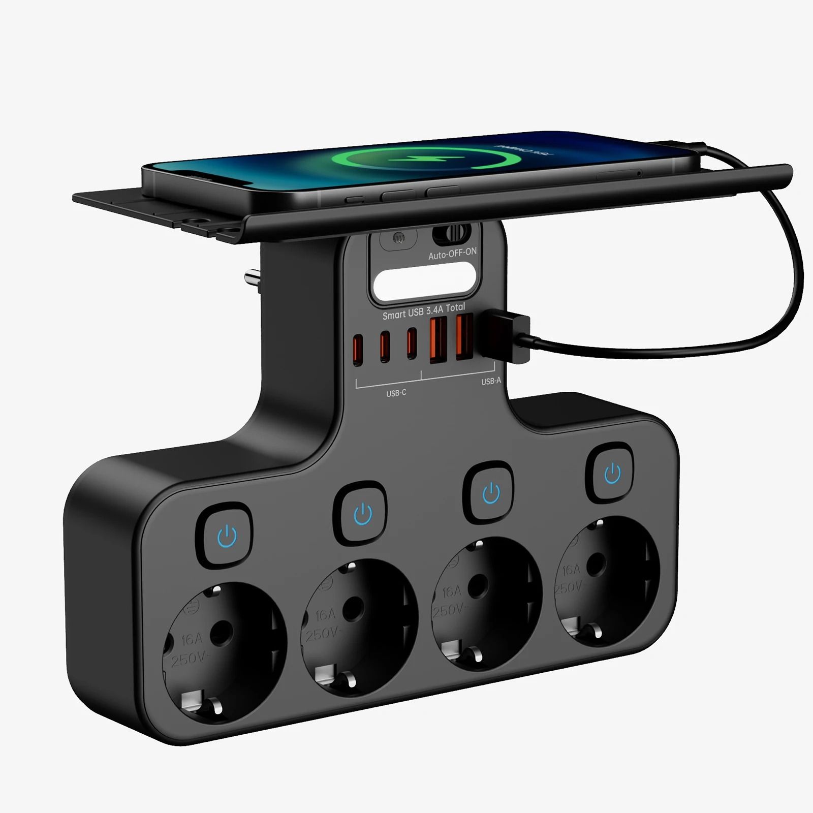 Multifunction Smart Socket With Night Light And Shelf 5