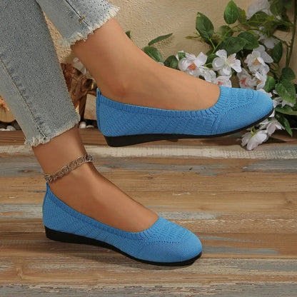 Womens Breathable Mesh Slip On Flats
