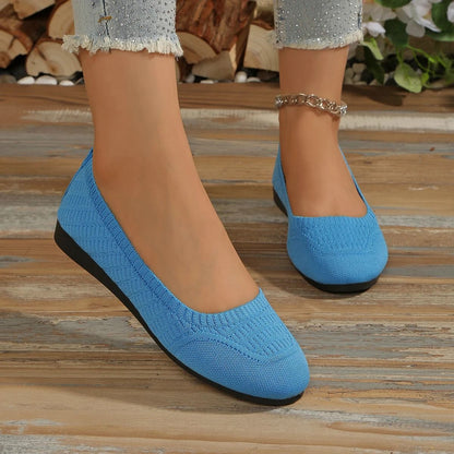 Womens Breathable Mesh Slip On Flats 7