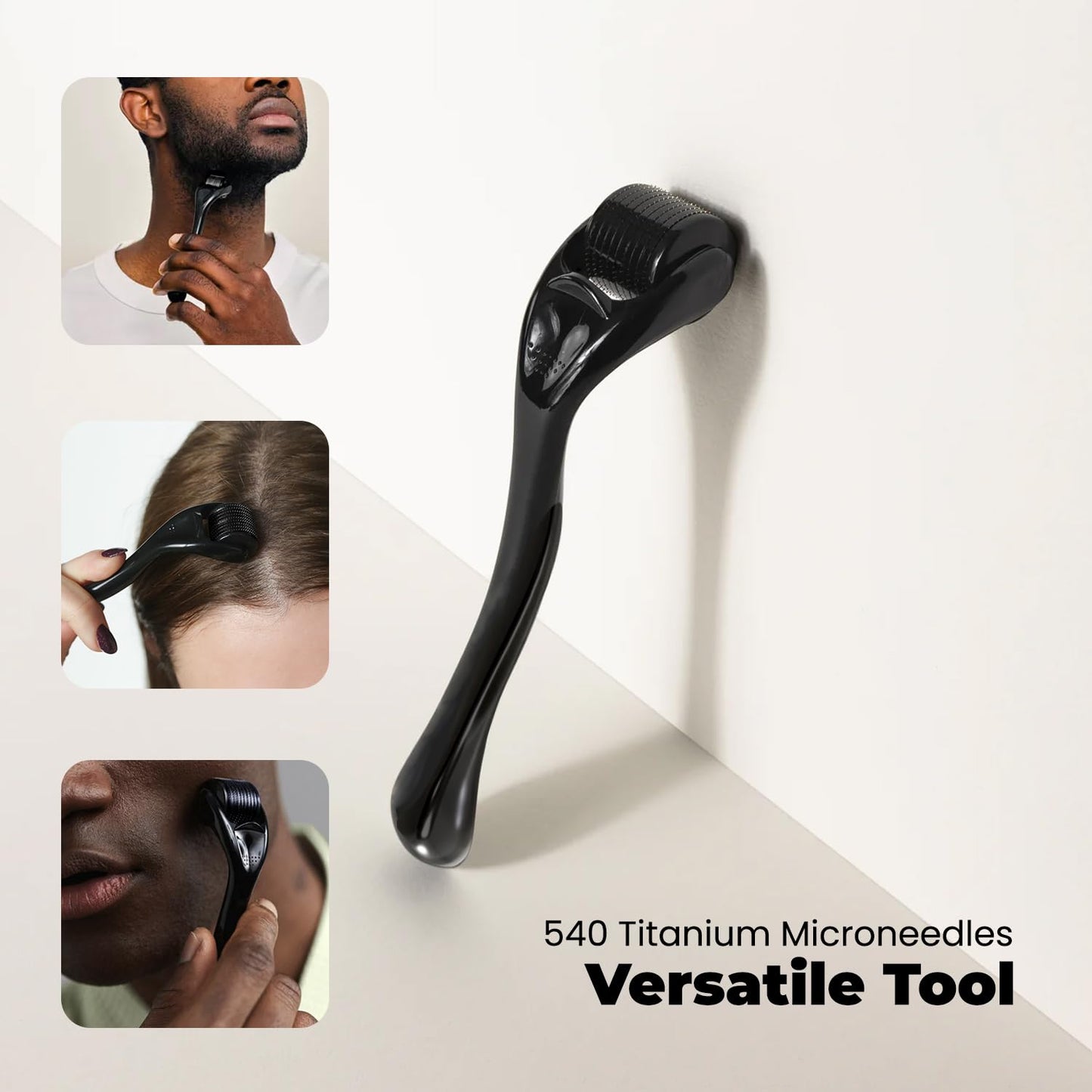 Professional Derma Roller Microneedle Roller for Face and Beard, Skin Rejuvenation Microneedling Roller for Women Men
