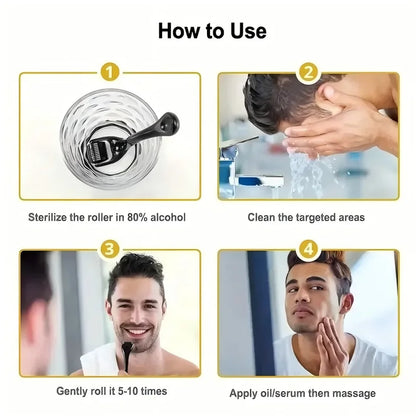 Professional Derma Roller Microneedle Roller for Face and Beard, Skin Rejuvenation Microneedling Roller for Women Men