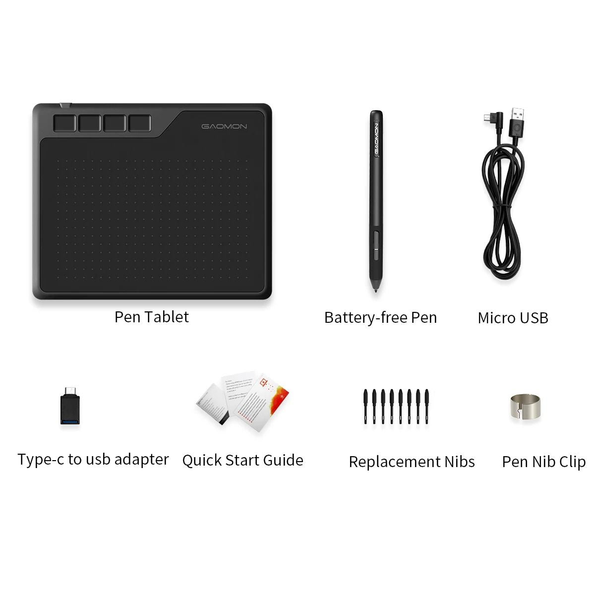 GAOMON S620 Digital Graphics Tablet 65 X 4 Inches With Express Keys 5
