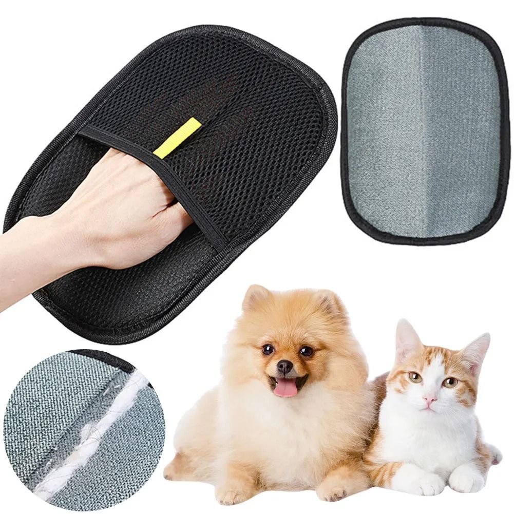Pet Grooming Glove Deshedding Brush for Dogs Cats and Rabbits