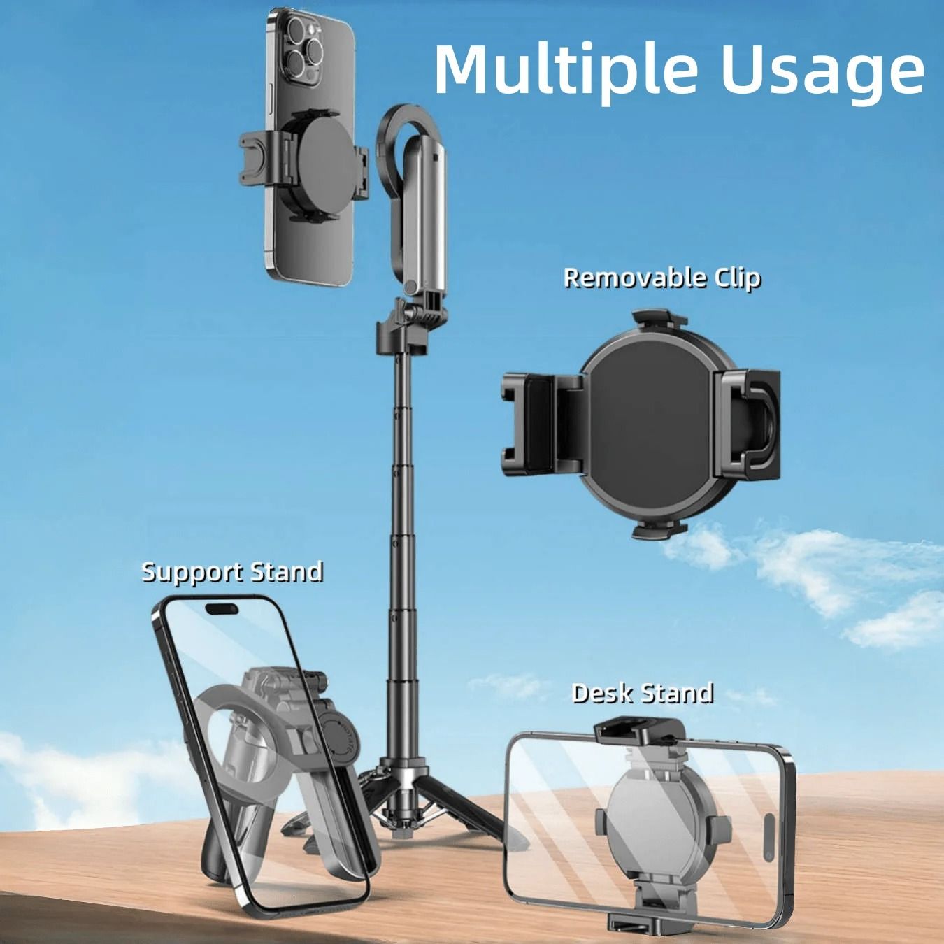 P15MiNi C Magnetic Selfie Stick With 360 Rotation And Wireless Remote 4