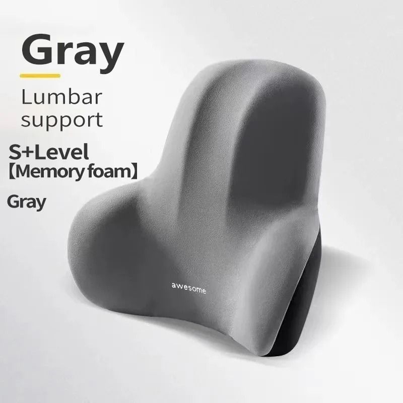 Memory Foam Lumbar Back Cushion For Car Office And Gaming Chairs 7