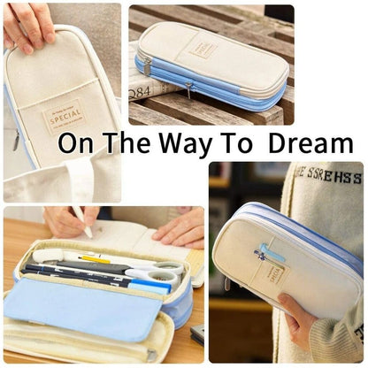 Large Capacity Pencil Case Organizer Pouch For Students And Office 5