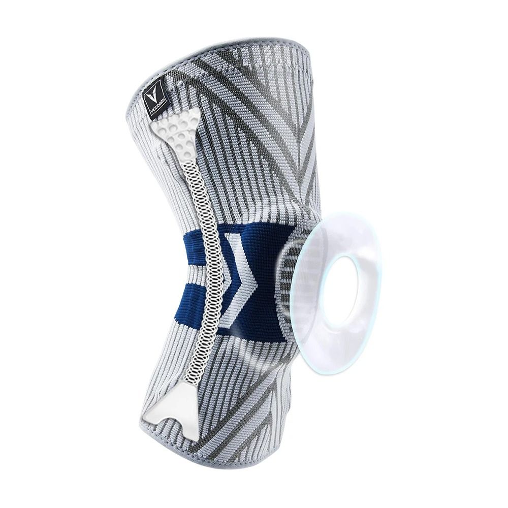 Elastic Knee Support Brace With Silicone Pads And Spring Stabilizers 7