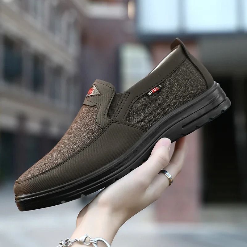 Mens Lightweight Breathable Canvas Driving Loafers 1