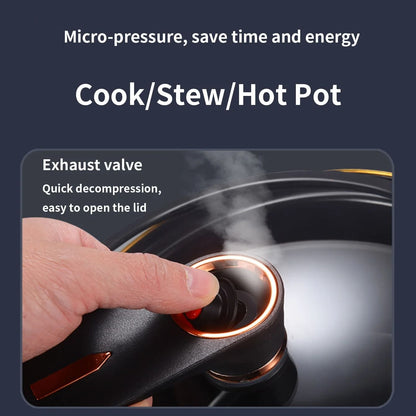 Large Capacity 7L Non Stick Micro Pressure Stew Pot 5