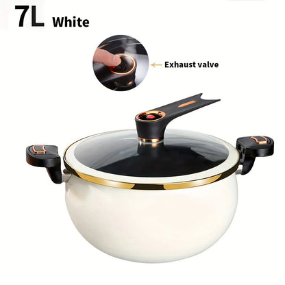 Large Capacity 7L Non Stick Micro Pressure Stew Pot 7