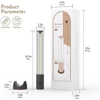 Cordless Desk Lamp USB Rechargeable Bedroom Bedside Light Magneto Touch Table Lamp Home Decoration  4