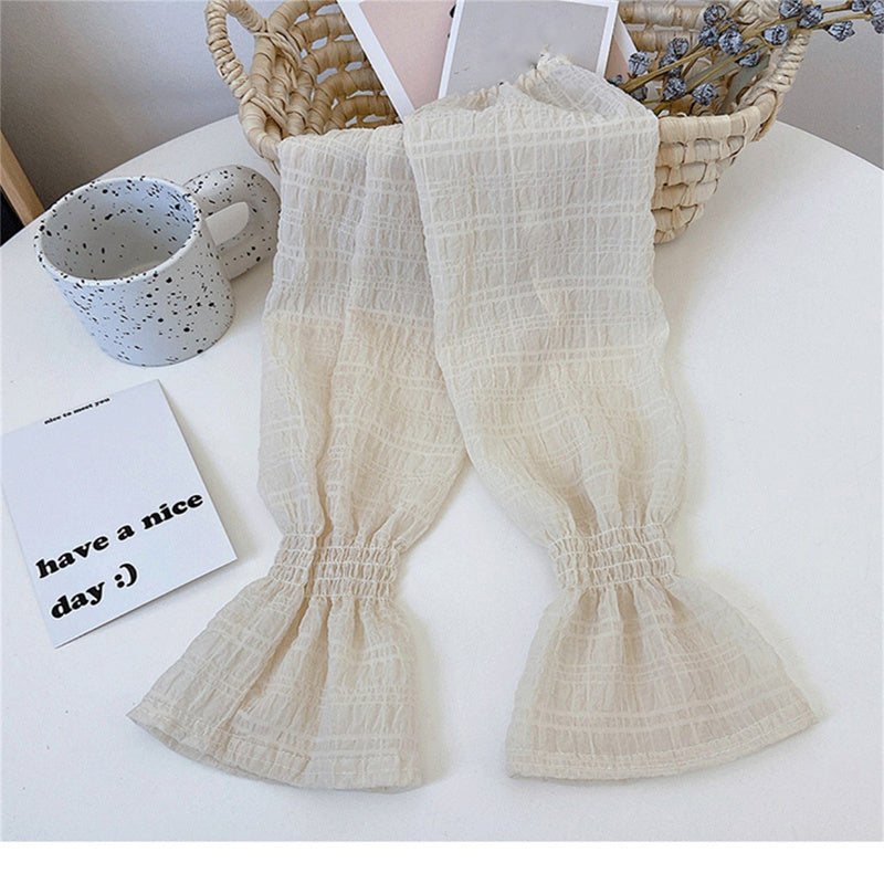 Summer Ice Silk Long Sleeves, Anti-Sunburn Arm Covers for Men, Women, Anti-UV Cycling Arm Sleeve Fingerless Design