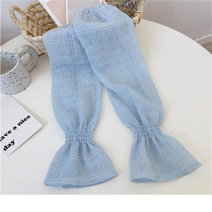 Summer Ice Silk Long Sleeves, Anti-Sunburn Arm Covers for Men, Women, Anti-UV Cycling Arm Sleeve Fingerless Design