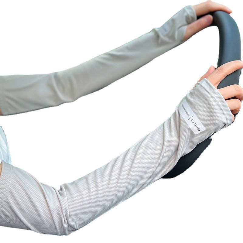 Large Size Ice Sleeves for Mens Sun Protection, Japanese Summer Outdoor UV Protection Loose Arm Sleeves for Driving