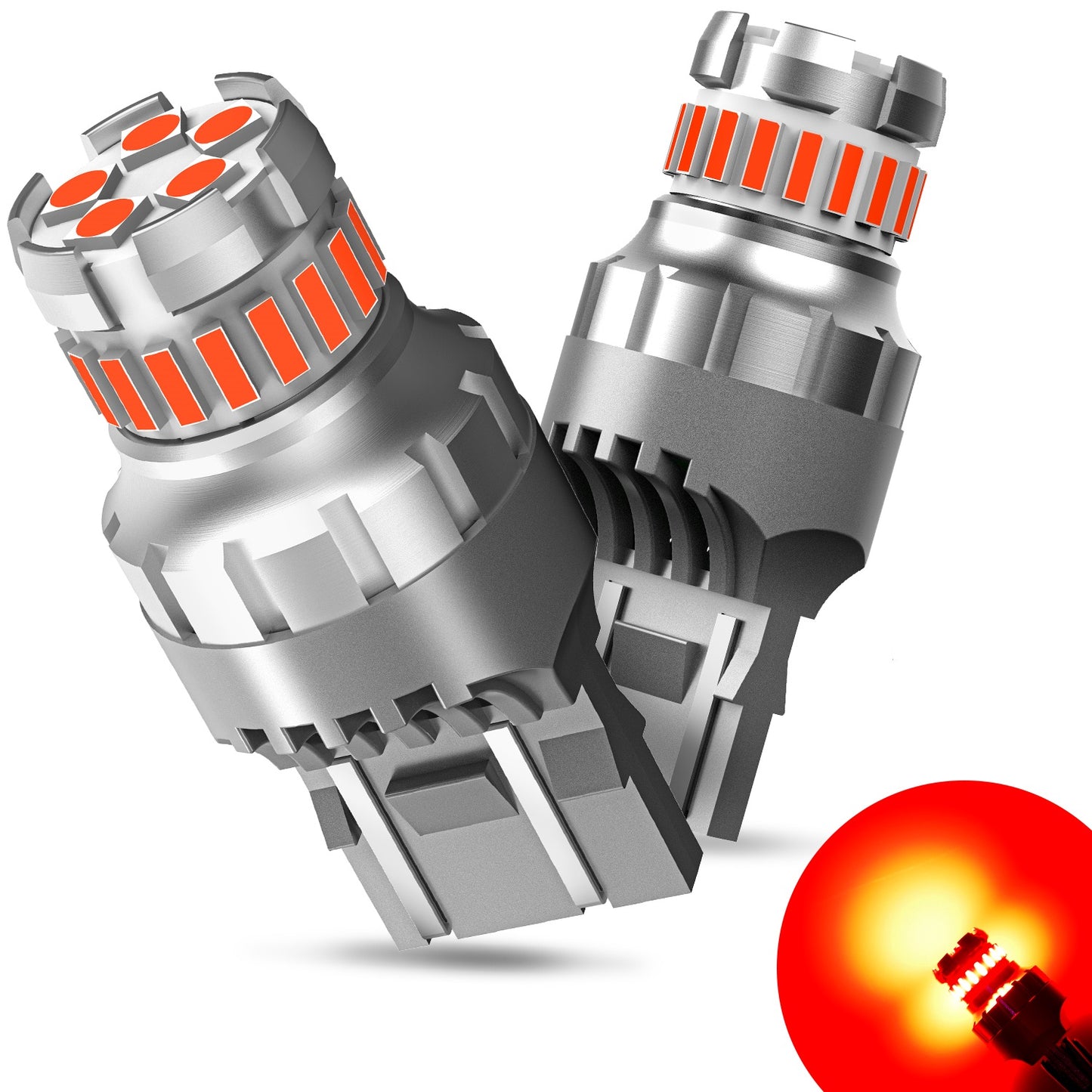 AUXITO LED Brake Light Bulb No Error Strobe Red White Backup Reverse DRL Parking Lamps