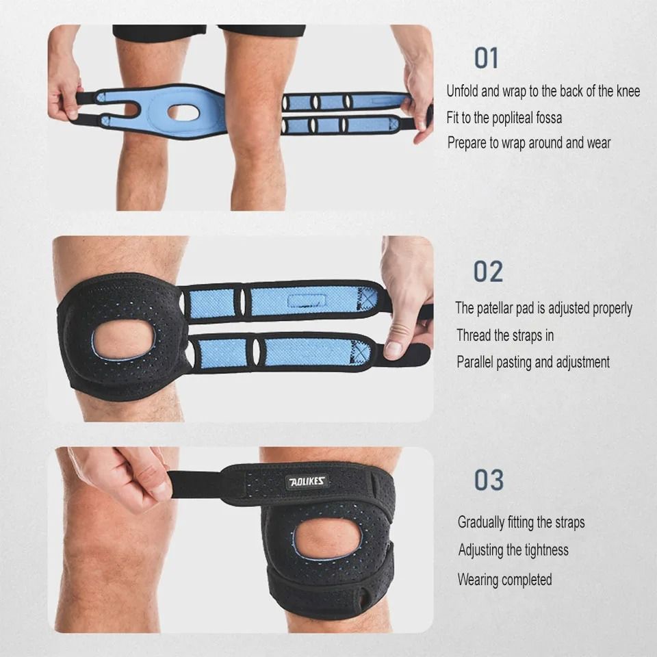 Patella Knee Brace Adjustable Compression Support For Pain Relief And Sports Protection 6