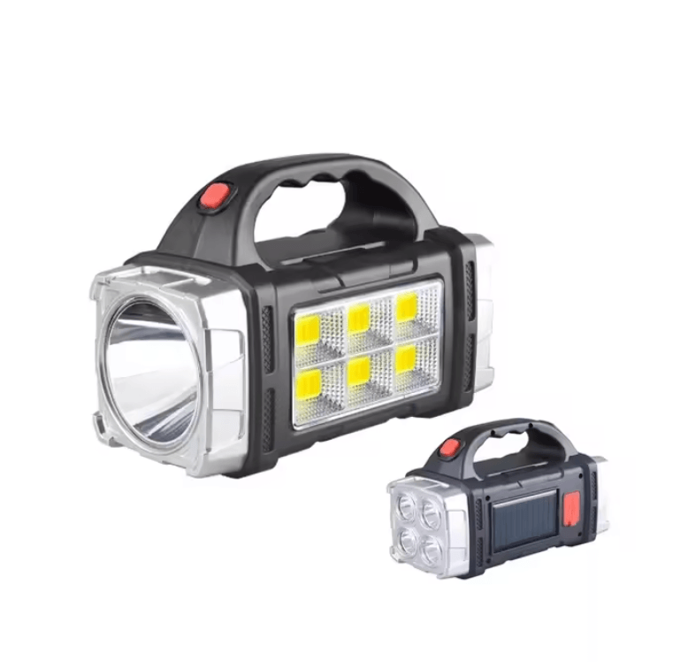 Rechargeable Solar LED Camping Flashlight With COB Work Light And Power Bank 6