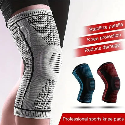 Non Slip Knee Support Brace with Patella Gel Pad Stabilizers and Compression Sleeve for Sports and Arthritis Relief