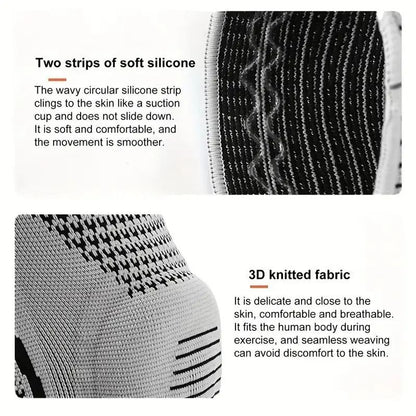 Non Slip Knee Support Brace With Patella Gel Pad Stabilizers And Compression Sleeve For Sports And  3