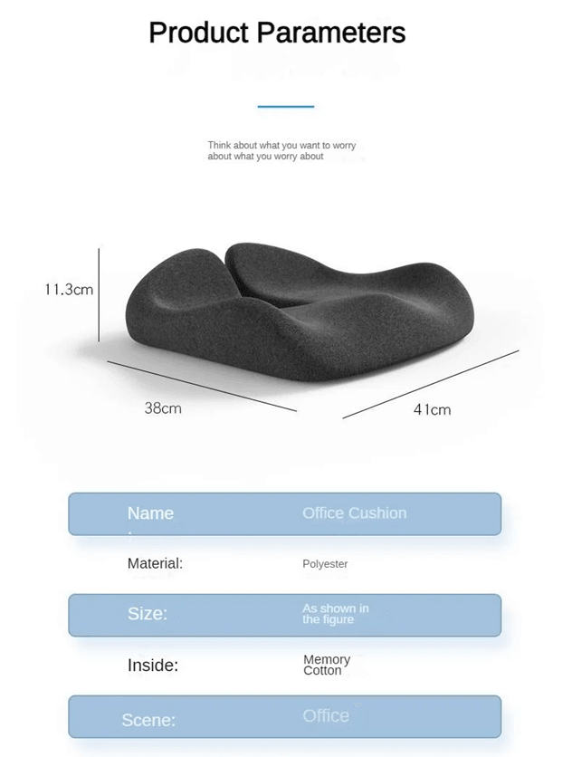Orthopedic Memory Foam Coccyx Cushion For Tailbone Sciatica And Back Pain Relief 3