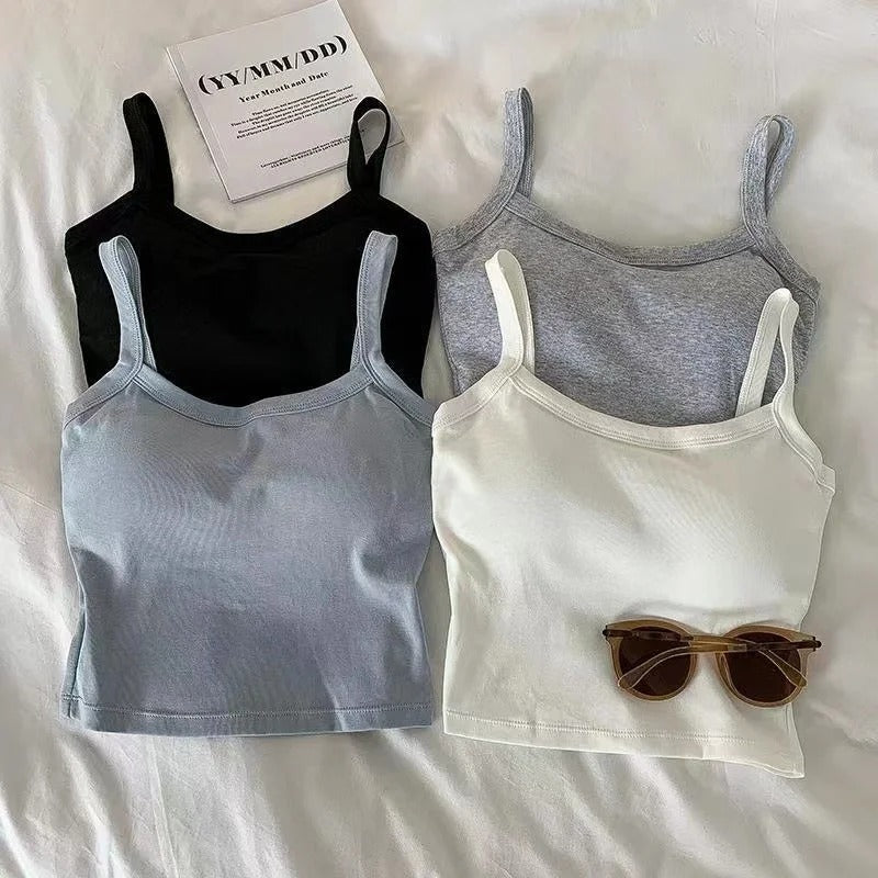 Womens Sexy Sleeveless Crop Top, Fashion Tube Top & Camisole for Ladies, Basic Vest Lingerie