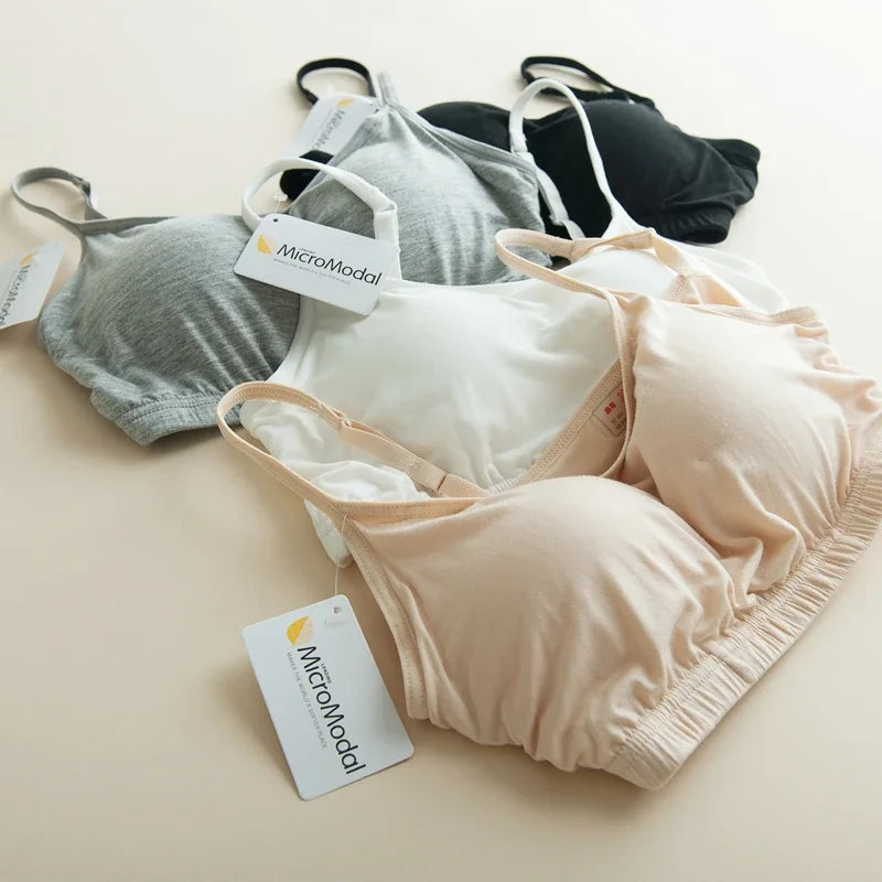 New Modal Non-Steel Ring Underwear, Integrated Chest Pad Suspender Vest Bra & Sports Camisole