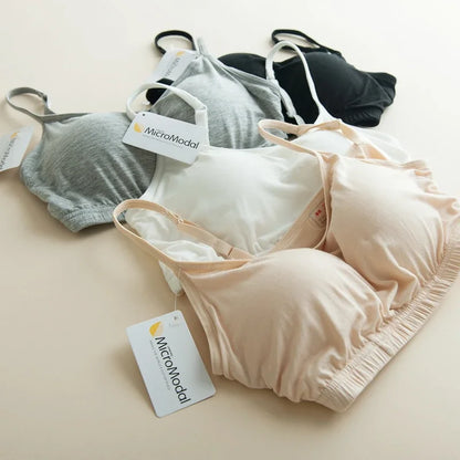 New Modal Non-Steel Ring Underwear, Integrated Chest Pad Suspender Vest Bra & Sports Camisole