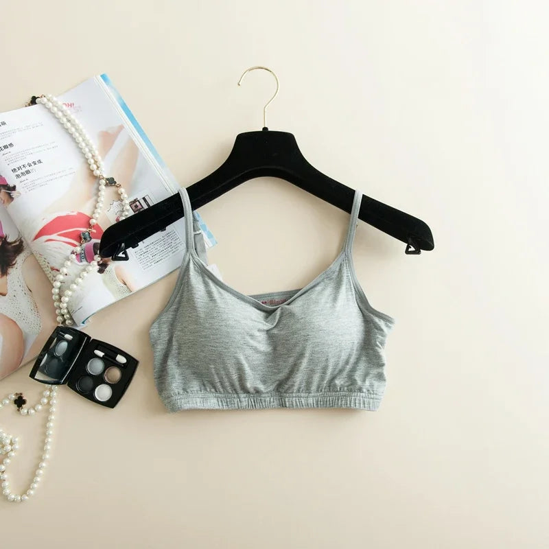 New Modal NonSteel Ring Underwear Integrated Chest Pad Suspender Vest Bra  Sports Camisole 4