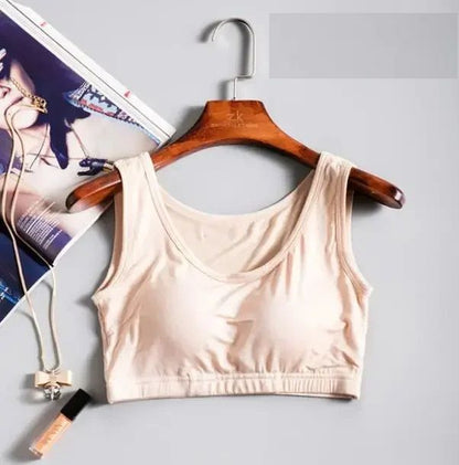 New Modal NonSteel Ring Underwear Integrated Chest Pad Suspender Vest Bra  Sports Camisole 12