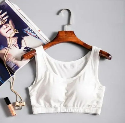 New Modal NonSteel Ring Underwear Integrated Chest Pad Suspender Vest Bra  Sports Camisole 13