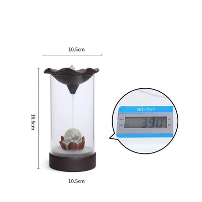 Backflow Incense Burner With Windproof Cover For Home And Office Decor 5