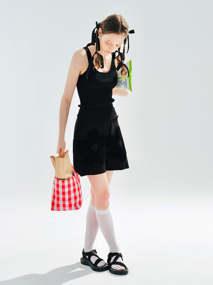 Basic Black Sling Tank Top Soft Knit Daily Wear For An Effortless Stylish Look 3